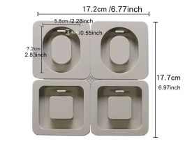 Molde silicona tag aromatico 4 aros surtidos 